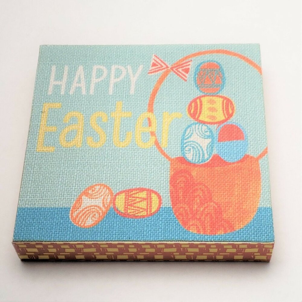 Happy Easter Hanging Plaque Decor Wall Picture- Hallmark Inspirations NEW